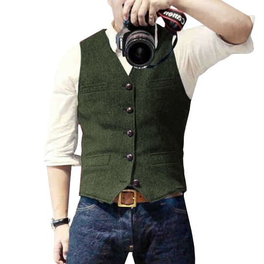 Gilet intramontabile da uomo con vestibilità comoda e stile versatile