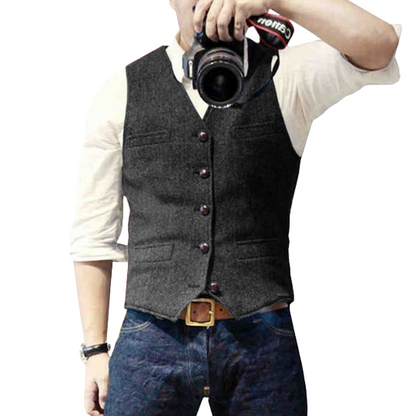 Gilet intramontabile da uomo con vestibilità comoda e stile versatile