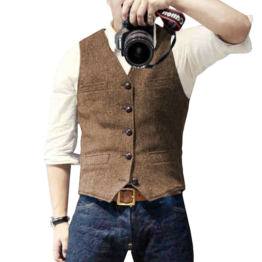 Gilet intramontabile da uomo con vestibilità comoda e stile versatile