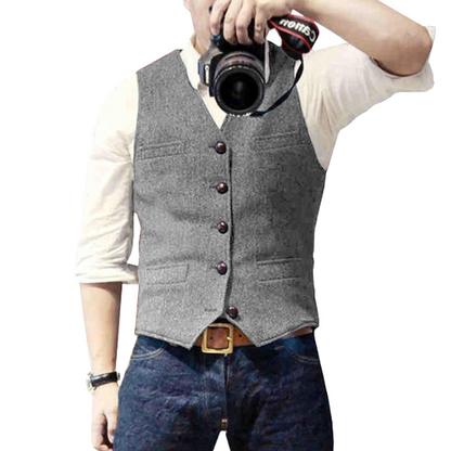 Gilet intramontabile da uomo con vestibilità comoda e stile versatile