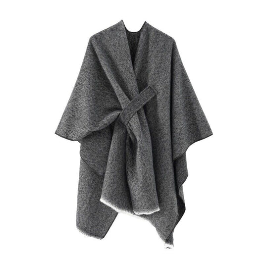 Capa de algodón elegante tipo poncho - Regina