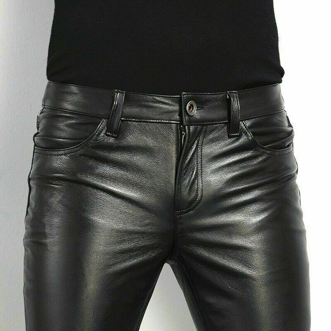 Nevard - PU Leather Skinny Trousers for Men