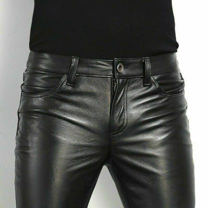 Nevard - PU Leather Skinny Trousers for Men