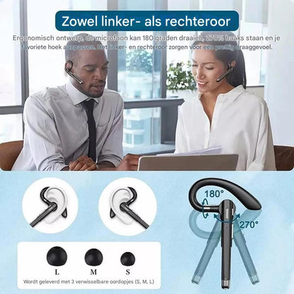BT5.3 Bluetooth Headset with One Ear and Noise Cancellation