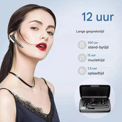 BT5.3 Bluetooth Headset with One Ear and Noise Cancellation