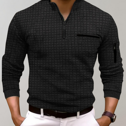 Jethro - Long Sleeve Polo Shirt for Men