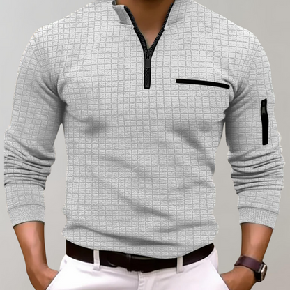 Jethro - Long Sleeve Polo Shirt for Men