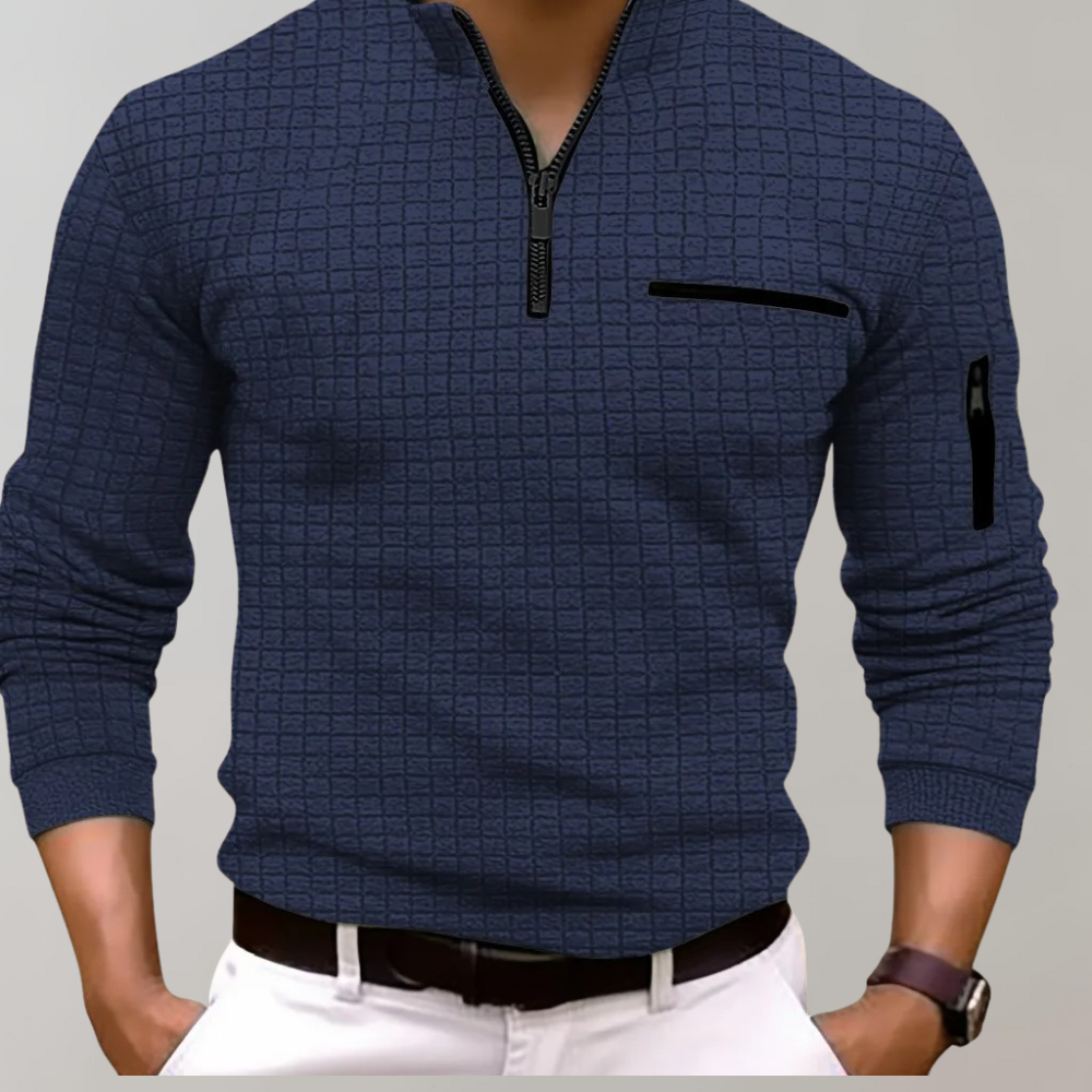 Jethro - Long Sleeve Polo Shirt for Men
