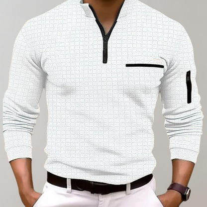 Jethro - Long Sleeve Polo Shirt for Men