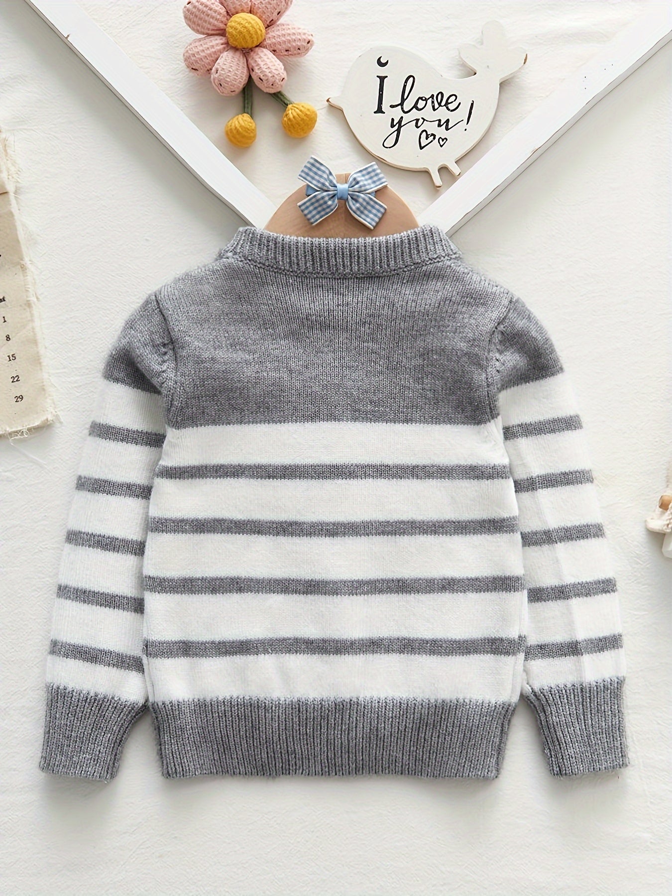 Baby Toddler Striped Knitted Sweater - Edrian
