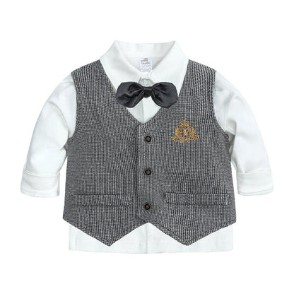 Conjunto para bebés y niños pequeños, con chaleco y pajarita para ocasiones especiales