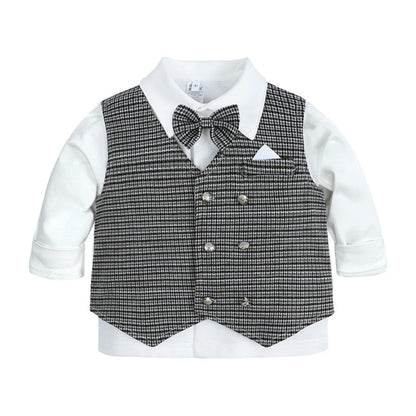 Conjunto para bebés y niños pequeños, con chaleco y pajarita para ocasiones especiales