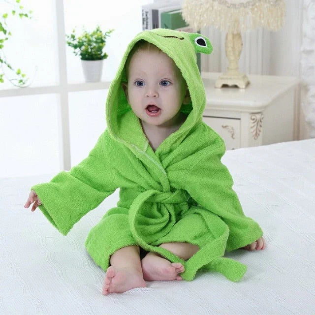 Soft Baby Bathrobe with Animal Design – Absorbent, Comfortable and Ideal After Bathing