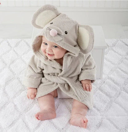 Soft Baby Bathrobe with Animal Design – Absorbent, Comfortable and Ideal After Bathing