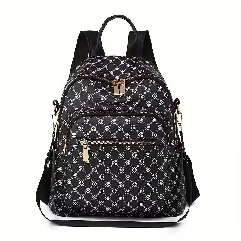 Backpack with Geometric Pattern