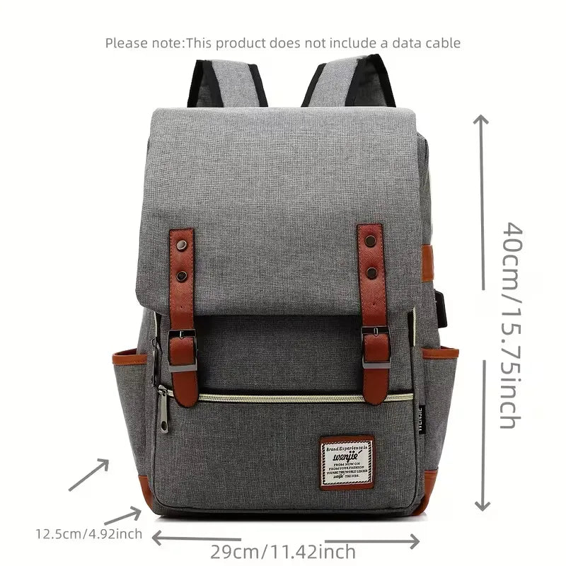 Backpack with flap and adjustable shoulder straps