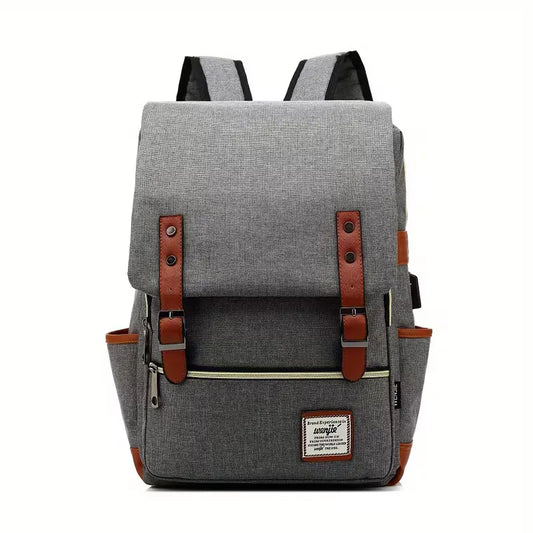 Backpack with flap and adjustable shoulder straps