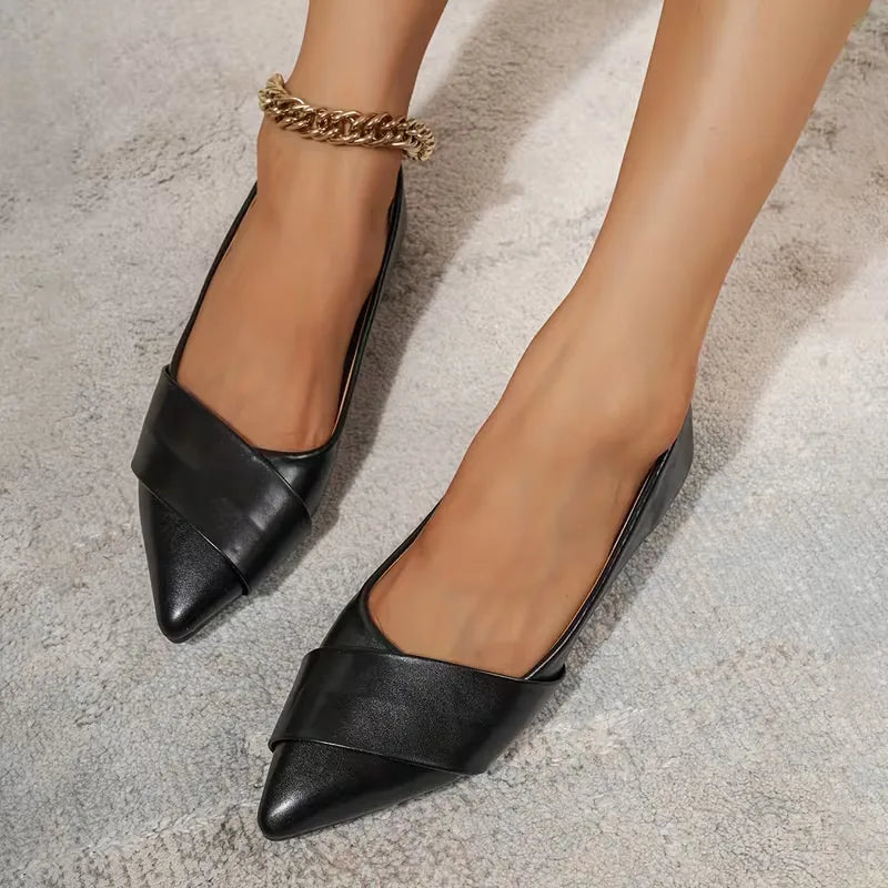 Ballet flats with pointed toe