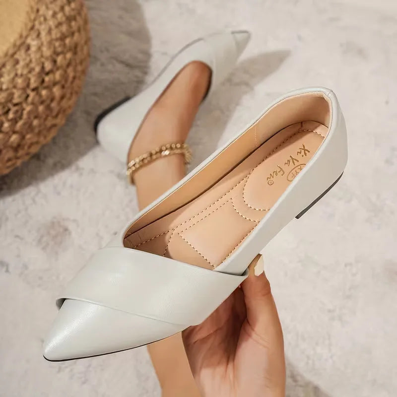 Ballet flats with pointed toe