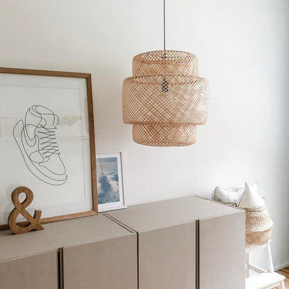 Lampada a sospensione in bambù – Fatto a mano e dal design moderno