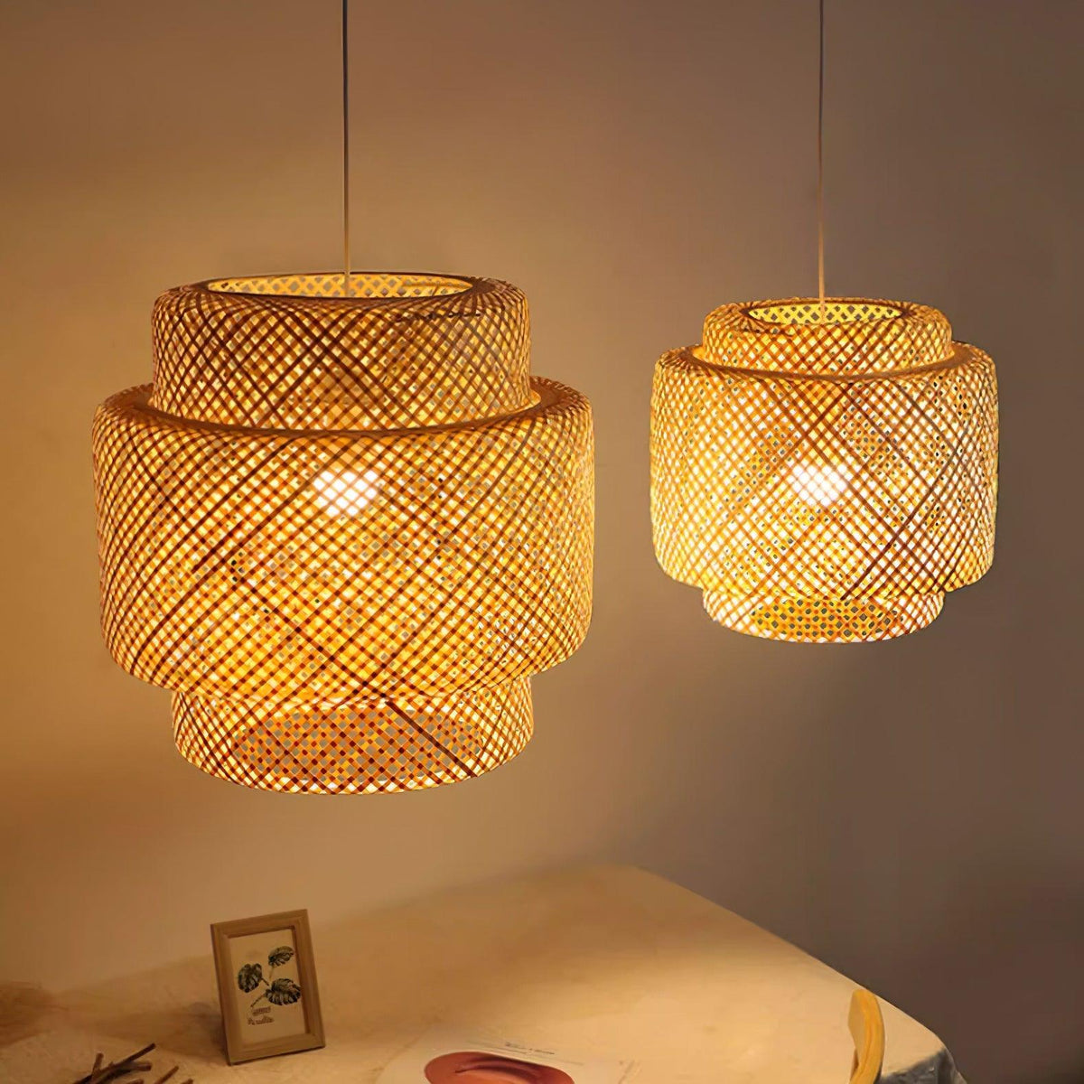 Lampada a sospensione in bambù – Fatto a mano e dal design moderno