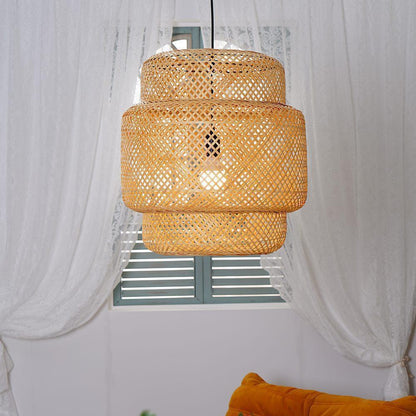 Lampada a sospensione in bambù – Fatto a mano e dal design moderno