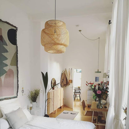Lampada a sospensione in bambù – Fatto a mano e dal design moderno