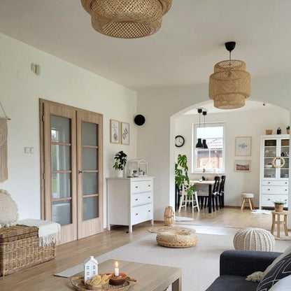 Lampada a sospensione in bambù – Fatto a mano e dal design moderno