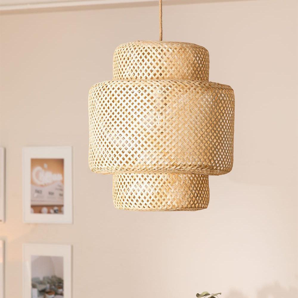 Lampada a sospensione in bambù – Fatto a mano e dal design moderno