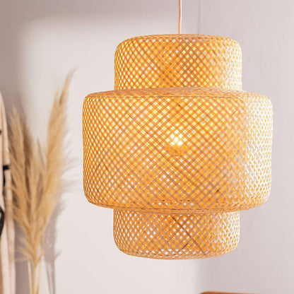 Lampada a sospensione in bambù – Fatto a mano e dal design moderno