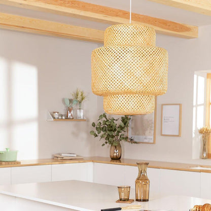 Lampada a sospensione in bambù – Fatto a mano e dal design moderno