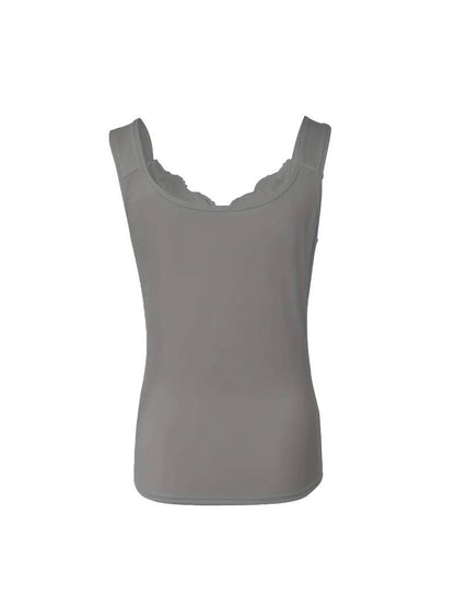 Lace Top with V-Neck and Wide Straps for Women