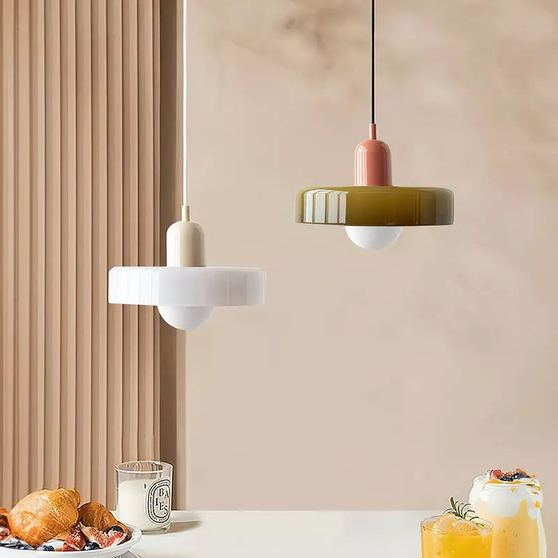 Lámpara colgante de vidrio de diseño Bauhaus – Artística, moderna y atemporal