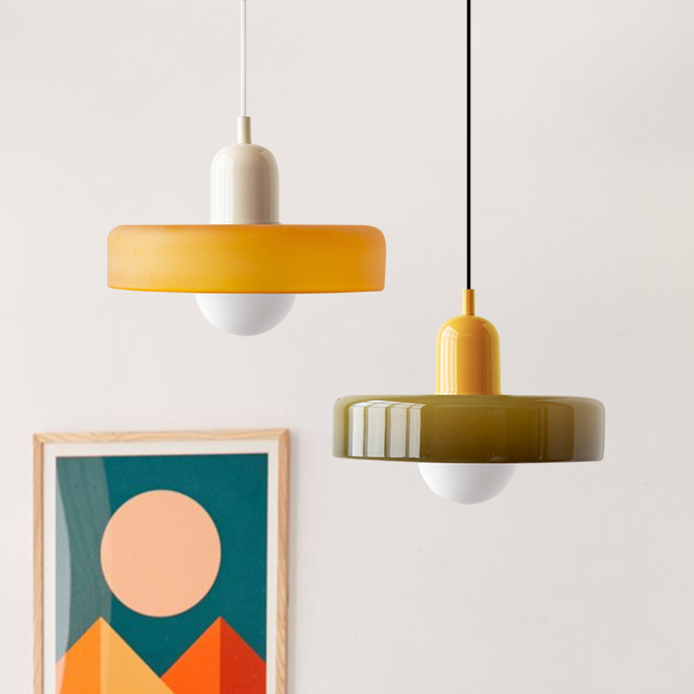 Lámpara colgante de vidrio de diseño Bauhaus – Artística, moderna y atemporal