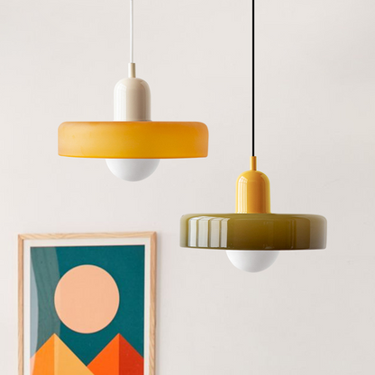 Lámpara colgante de vidrio de diseño Bauhaus – Artística, moderna y atemporal