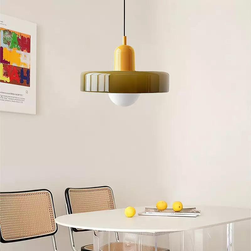 Lámpara colgante de vidrio de diseño Bauhaus – Artística, moderna y atemporal