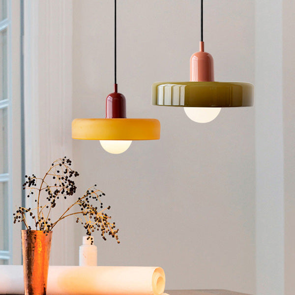 Lámpara colgante de vidrio de diseño Bauhaus – Artística, moderna y atemporal