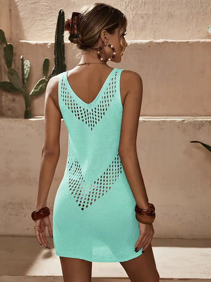 Beach cover-up with cut-out details