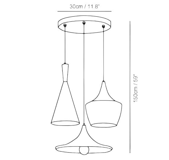 Elegante lampada a sospensione Beat - Stile senza tempo con illuminazione perfetta