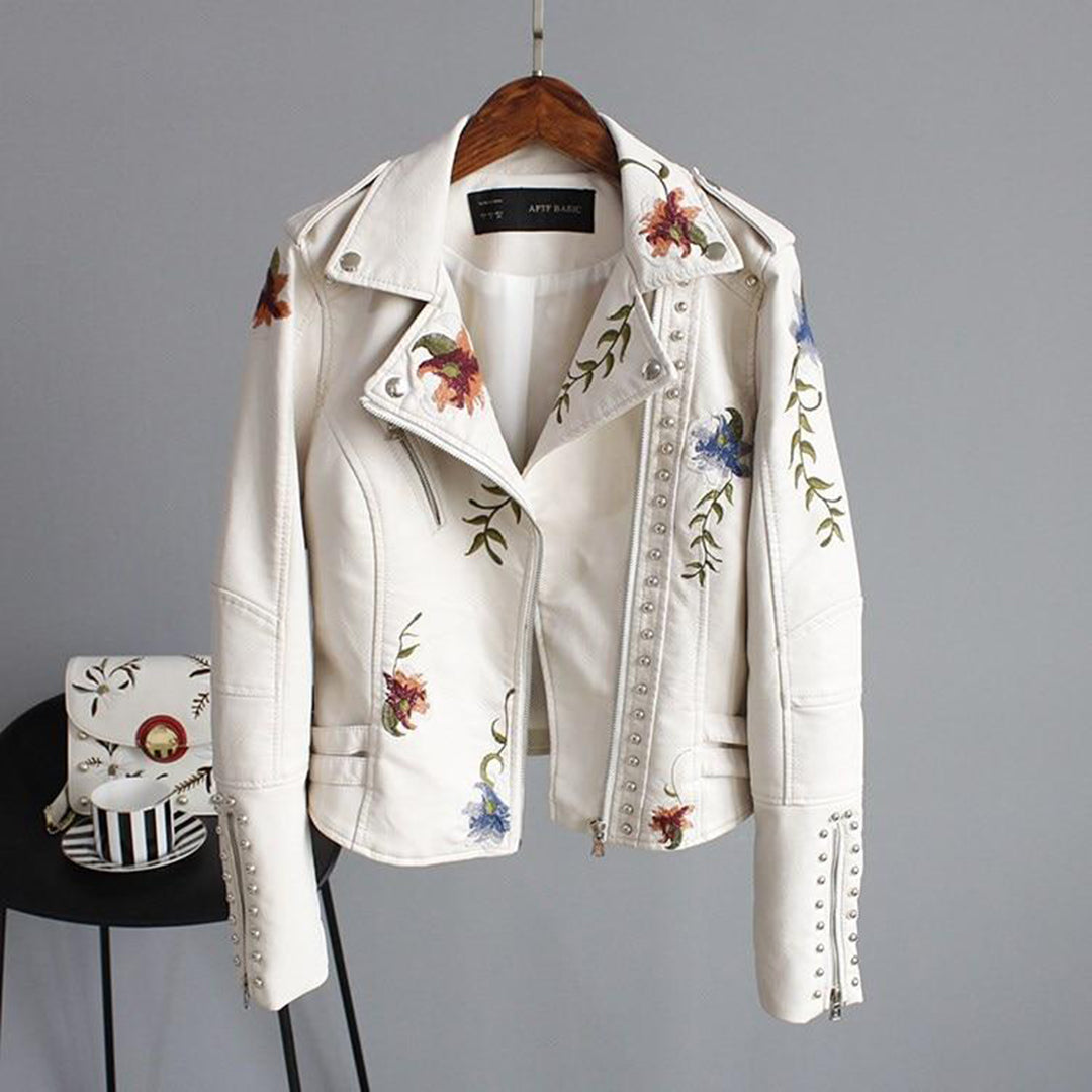 Lucina - Women's Jacket with Floral Print