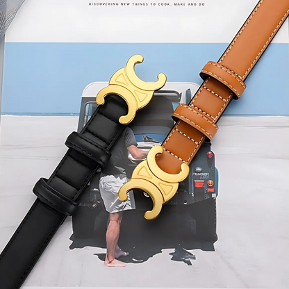 Belt with Gold Accent and Adjustable Length