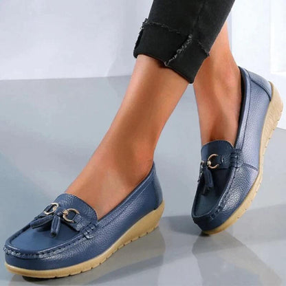 Retro wedge loafers for women