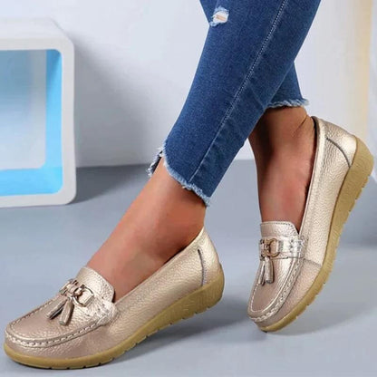 Retro wedge loafers for women