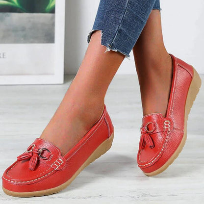 Retro wedge loafers for women
