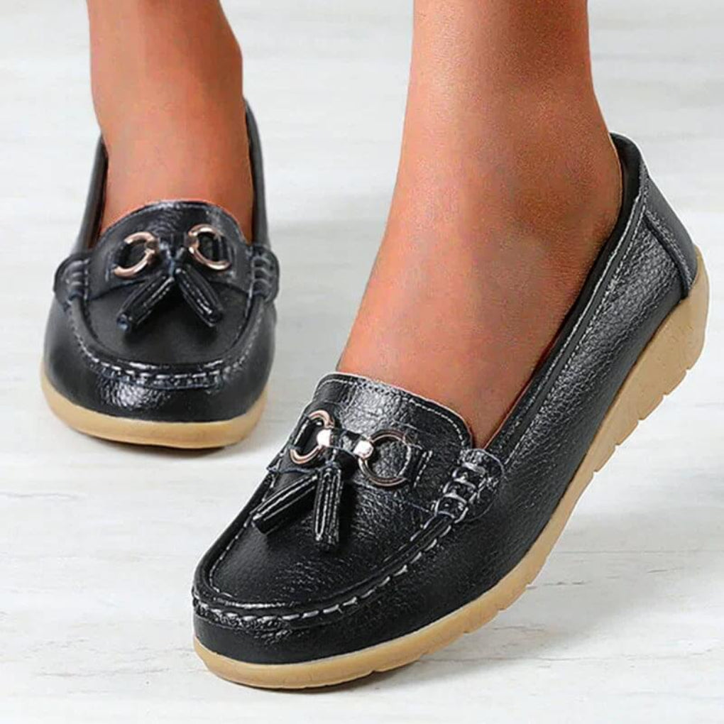 Retro wedge loafers for women