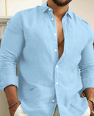 Camisa de lino elegante para hombre - Gero
