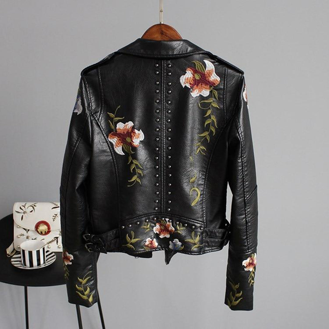Lucina - Women's Jacket with Floral Print