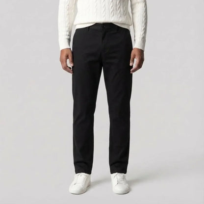 Black Chinos with Regular Fit and Straight Legs