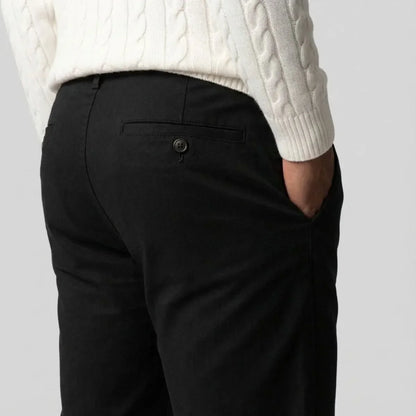 Black Chinos with Regular Fit and Straight Legs