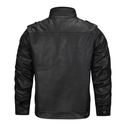 Black Leather Jacket with Timeless Vintage Look